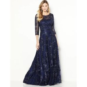 Cameron Blake 118682 Formal Dress in Navy Blue